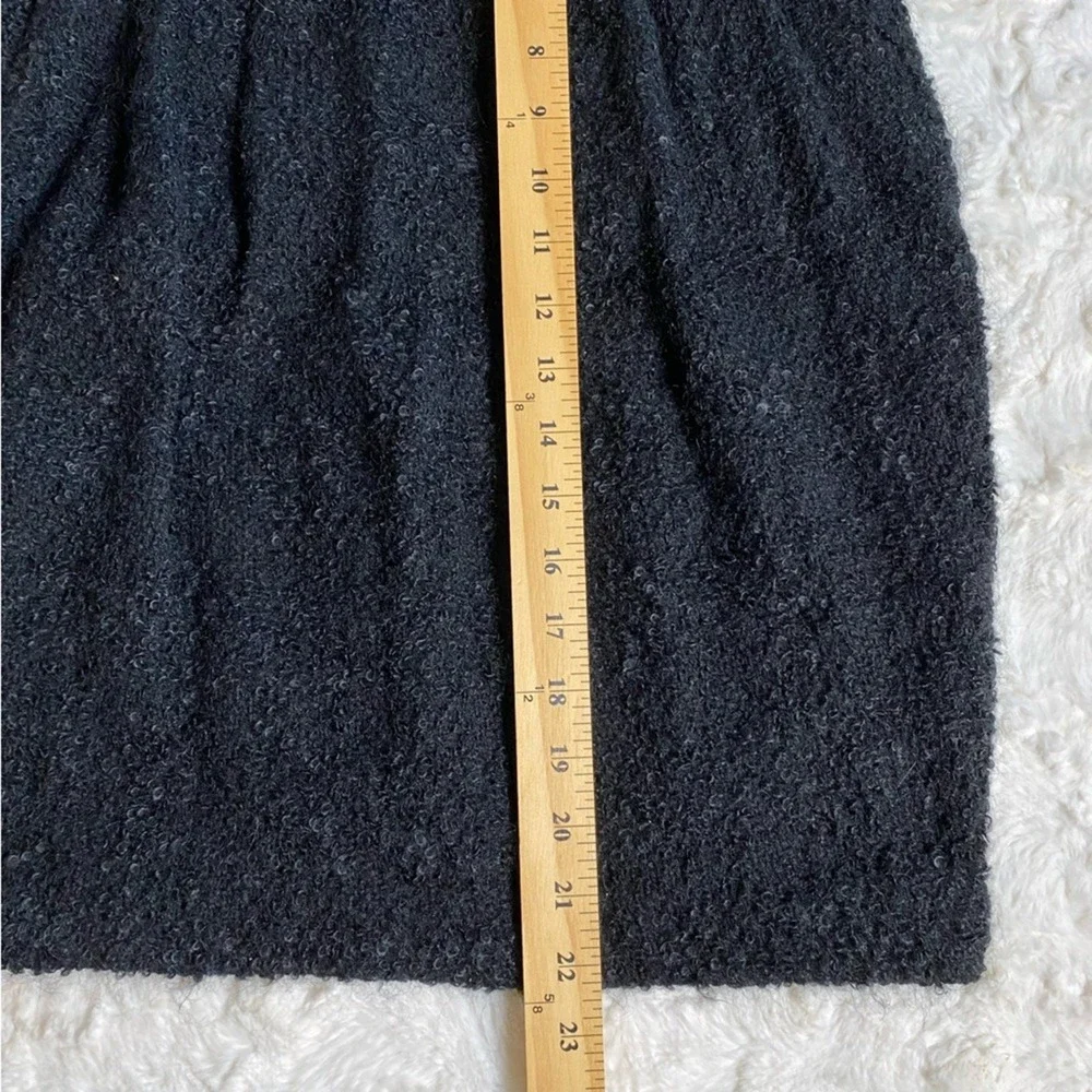 Vintage Donna Karan Women's‎ Midi Pencil Skirt Size 10 Black Wool Mohair Blend